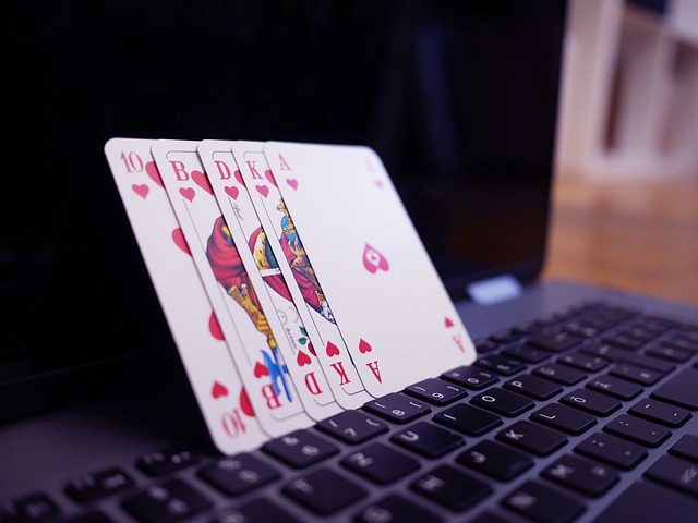 cards and laptop